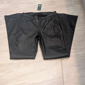 Black Faux Leather Pants
